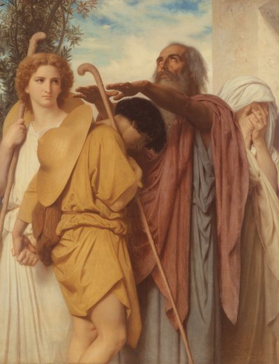 Tobias erhält den Segen seines Vaters, 1860 von William Adolphe Bouguereau